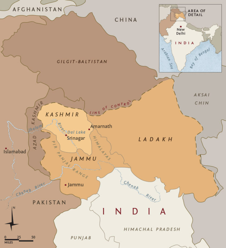 Kashmir Map Maps Signage Graphic Design   Kashmir Map 727x800 